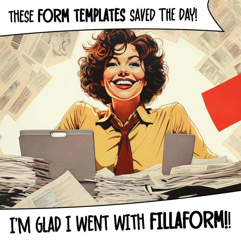 To help you get started with Fillaform, we have a range of form templates for a wide variety of different situations