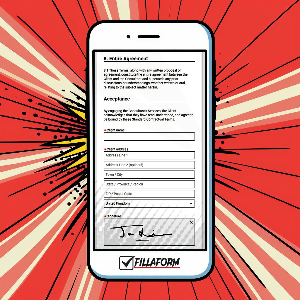 Signable contract template